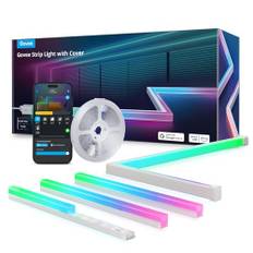 Govee RGBIC LED Strip mit Profil,10M Smart LED Streifen Kompatibel mit Alexa & Google Assistant, 64 Szenenmodi, APP-Steuerung, Schiene mit Leisten für Schlafzimmer, Sockelleisten, Kabinett,