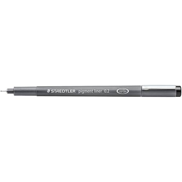 Fineliner pigment liner 0,2mm svart 10st
