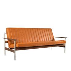 Fjordfiesta - 1001 AX Sofa Light Brown Leather / Walnut - Soffor - Svein Ivar Dysthe - Brun