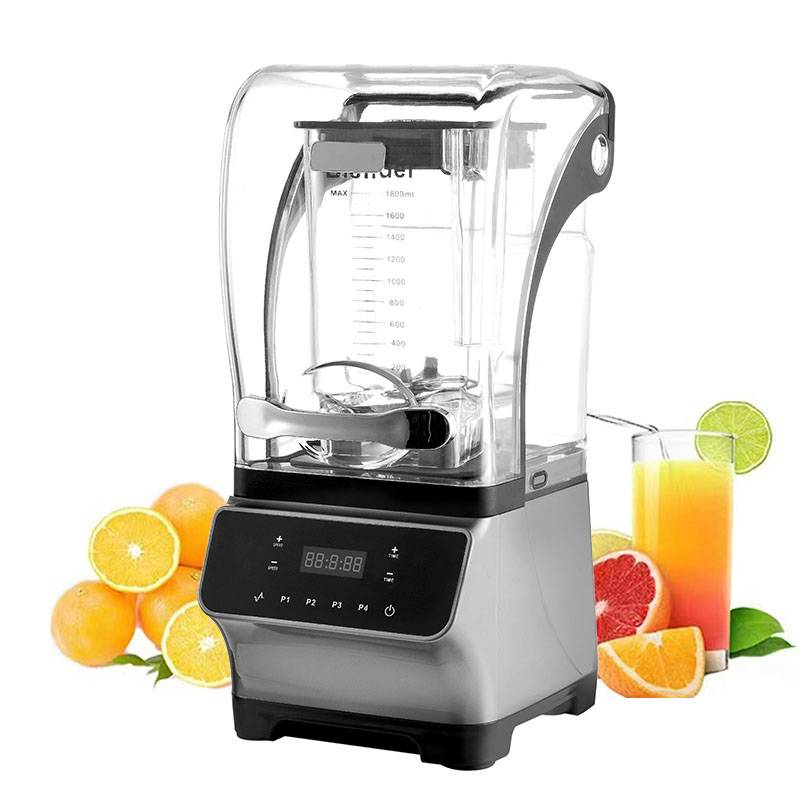 Multifunctional Digital Commercial Juicer Blender Machine Heavy Duty Silent Blender With Cover