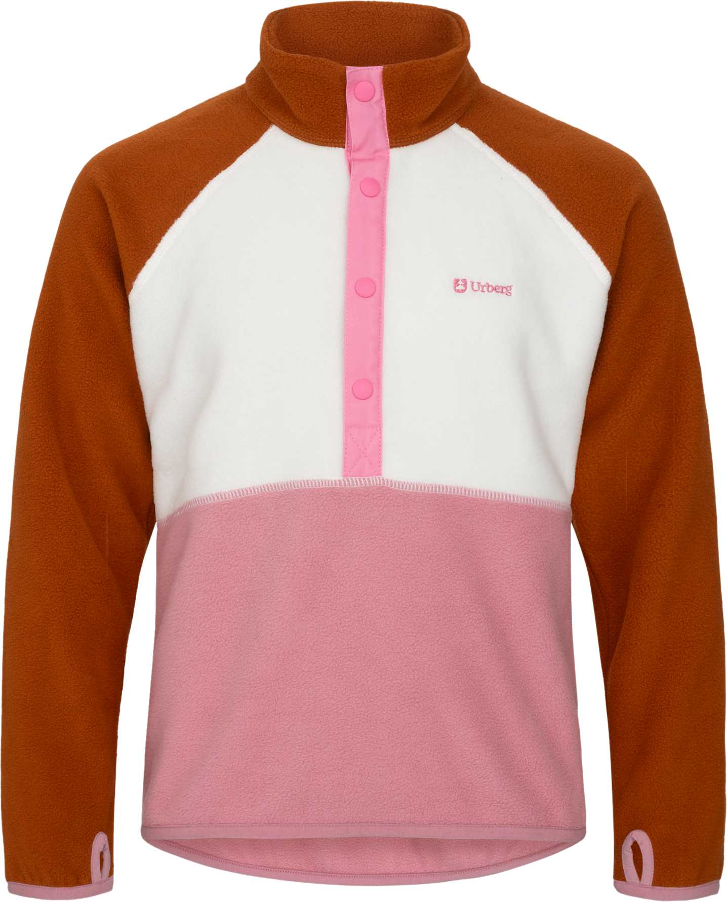 Urberg Junior's Colour Block Fleece Sweater Fox Glove, 122/128