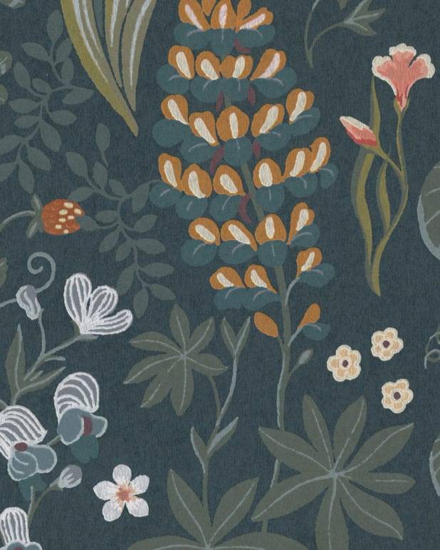 Tapet Blomsterhav- Blå från Boråstapeter