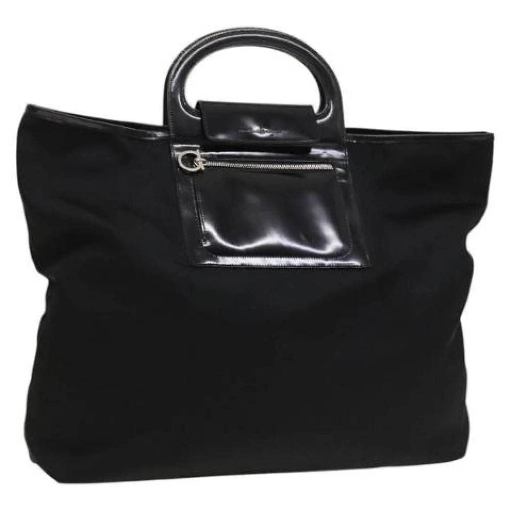 Salvatore Ferragamo Pre-owned Pre-owned nylon hndtasker - Vintage - Dame - Sort - ONE SIZE - Nylon
