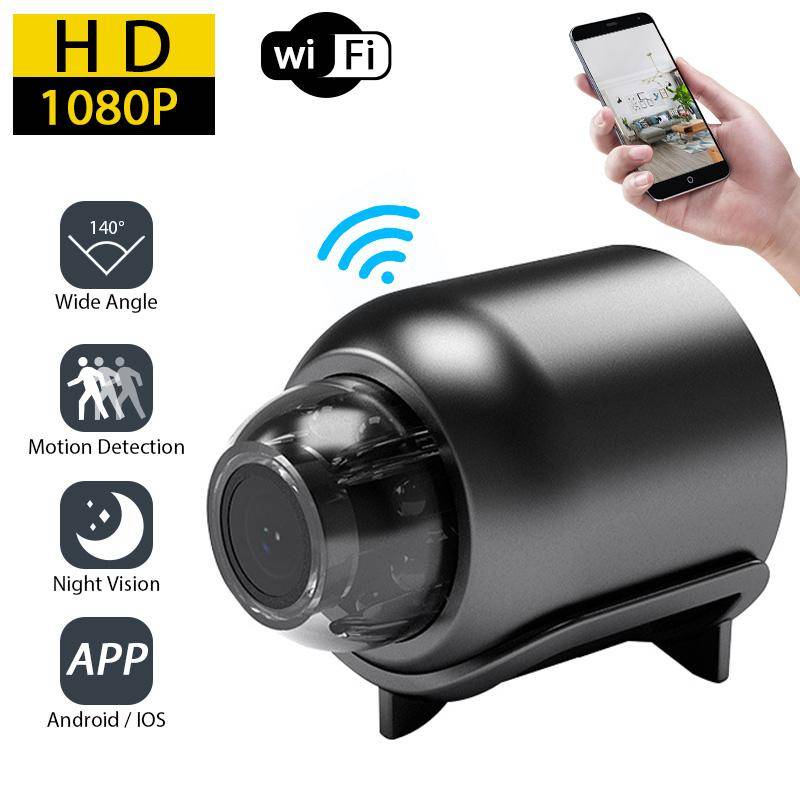 HD 1080P Mini WiFi Övervakningskamera Night Vision Rörelsedetektering Ljud Videokamera Hemsäkerhet Videokamera Babymonitor