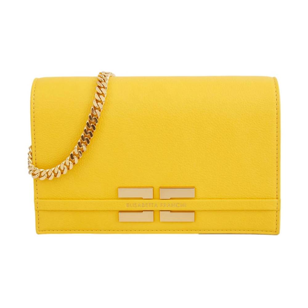 Elisabetta Franchi Skuldertaske - Tasker - Dame - Gul - ONE SIZE - Uld