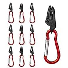 Tarp Clips, Tarp Clips Heavy Duty - Markisklämma Krokodilmun 10st - Multipurpose Secures Clamp, Strong Lock Grip Trap Clip, Camping Clamp Clip för utomhusbruk