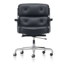 Vitra - Lobby Chair ES 104 Leather Premium Plum 87 - Kontorsstolar - Charles & Ray Eames - Röd