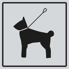 Hund i snor symbol hundeskilt