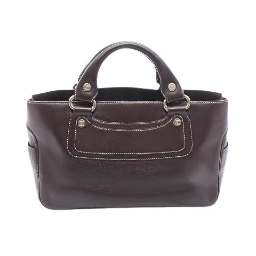 Celine Vintage Pre-owned Boogie Bag Læder Håndtaske - Vintage - Dame - Brun - ONE SIZE - Læder