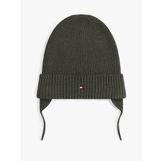 Kids' Flag Embroidery Ear Flap Beanie - MALTED MILK - S-M