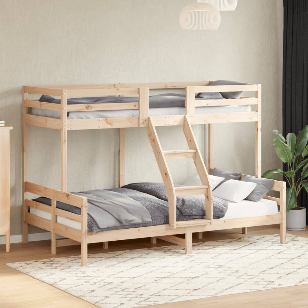 vidaXL Våningssäng 80x200/120x200 cm massiv furu