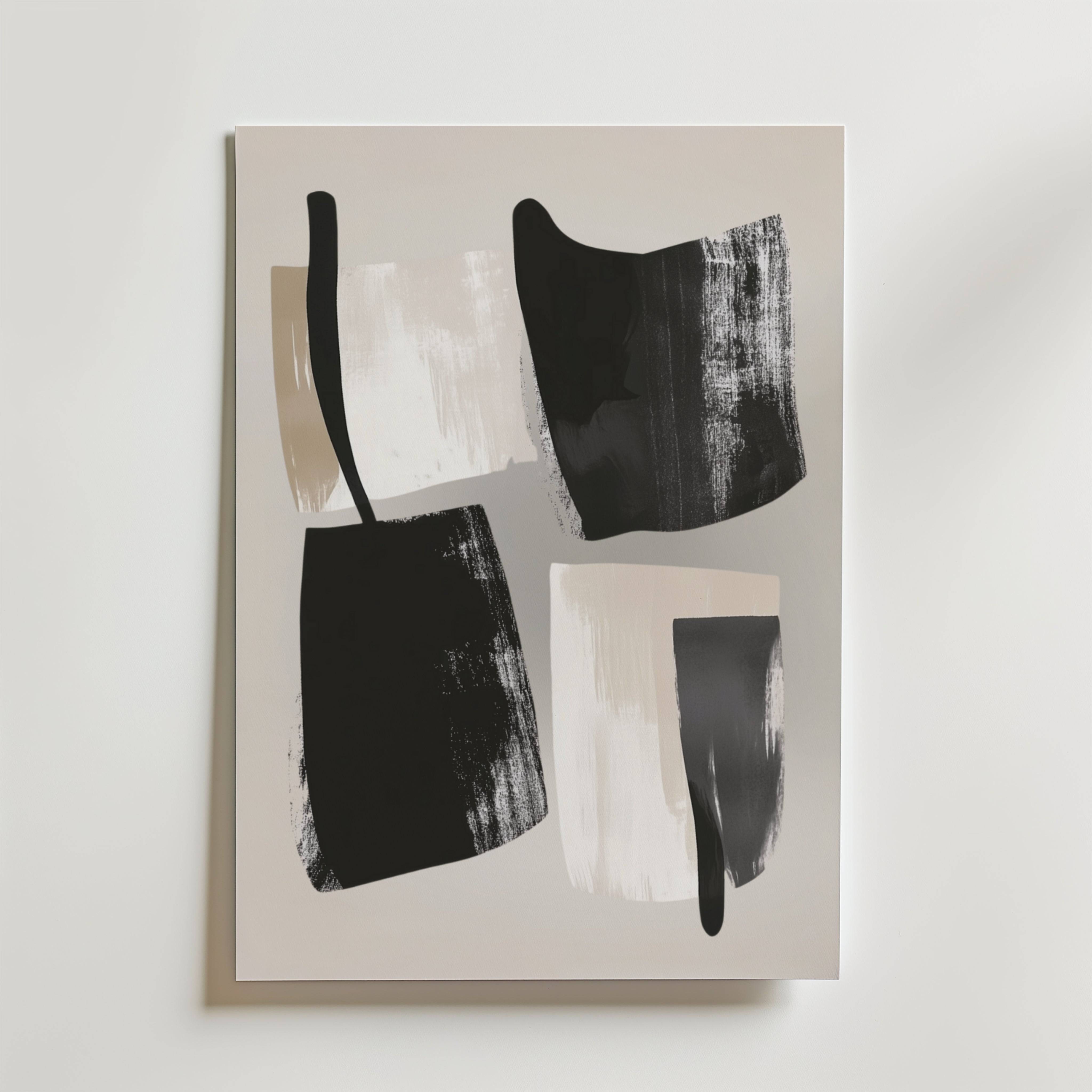 Abstract Brushstrokes Poster - Fine Art Poster 13x18 cm