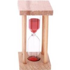 Baby tandborste form timglas timer 5 minuter intressant barn borstar sand härlig jul heminredning - Röd