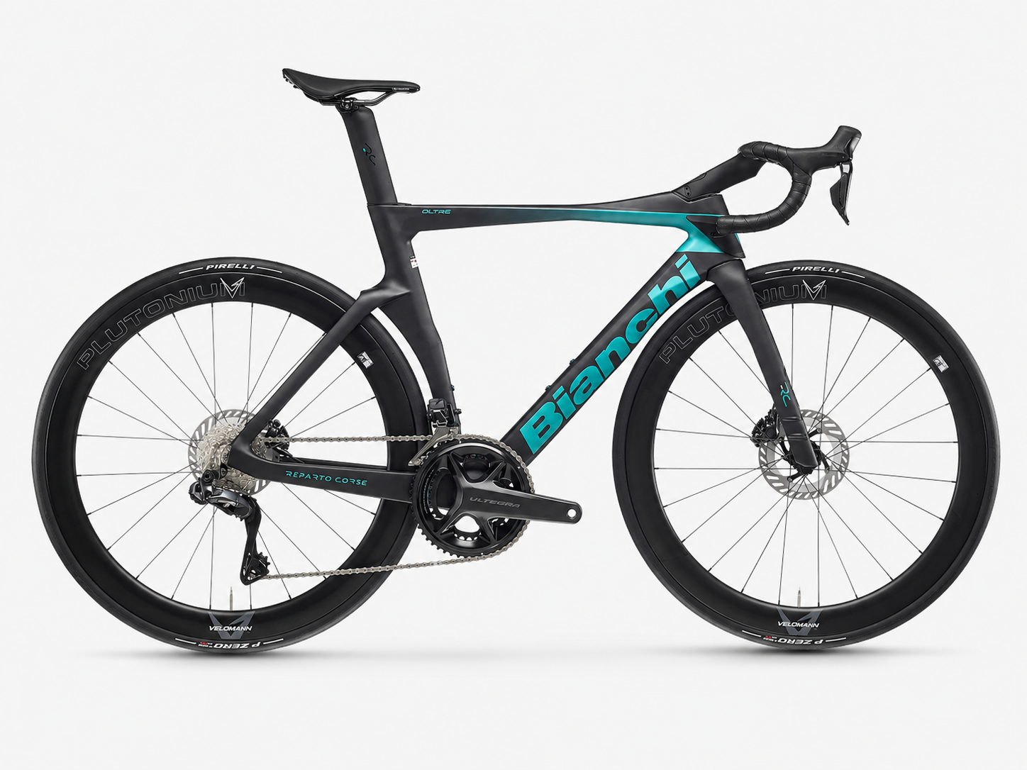 Bianchi Oltre RC 2026 - Shimano Ultegra Di2 2x12sp - Velomann Plutonium Carbon 50mm - 008 / 59 / ZW - Carbon UD / Metallic Celeste – full MATT (59)