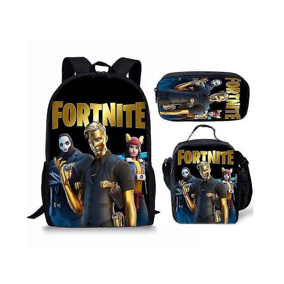 (Only a satchel, 29) Fortnite Printed School Bag Children's Backpack Or Satchel Or Pen Bag Or Three-piece Set