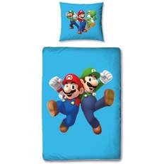 Super Mario sengetøj - 140x200 cm - Vendbar dynebetræk  - 100% bomulds sengesæt