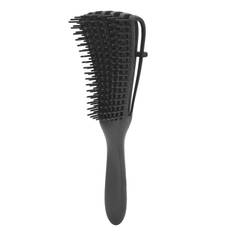 Detangling Hair Brush Knots Detangler Comb Fine Teeth Hair Brush Comb for Long Thick Wet Dry svart
