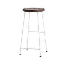 HAY - Cornet Bar Stool Low - Smoked Oiled Oak - Cream White - Barstolar & barpallar - Jonas Trampedach - Vit - Metall/Trä