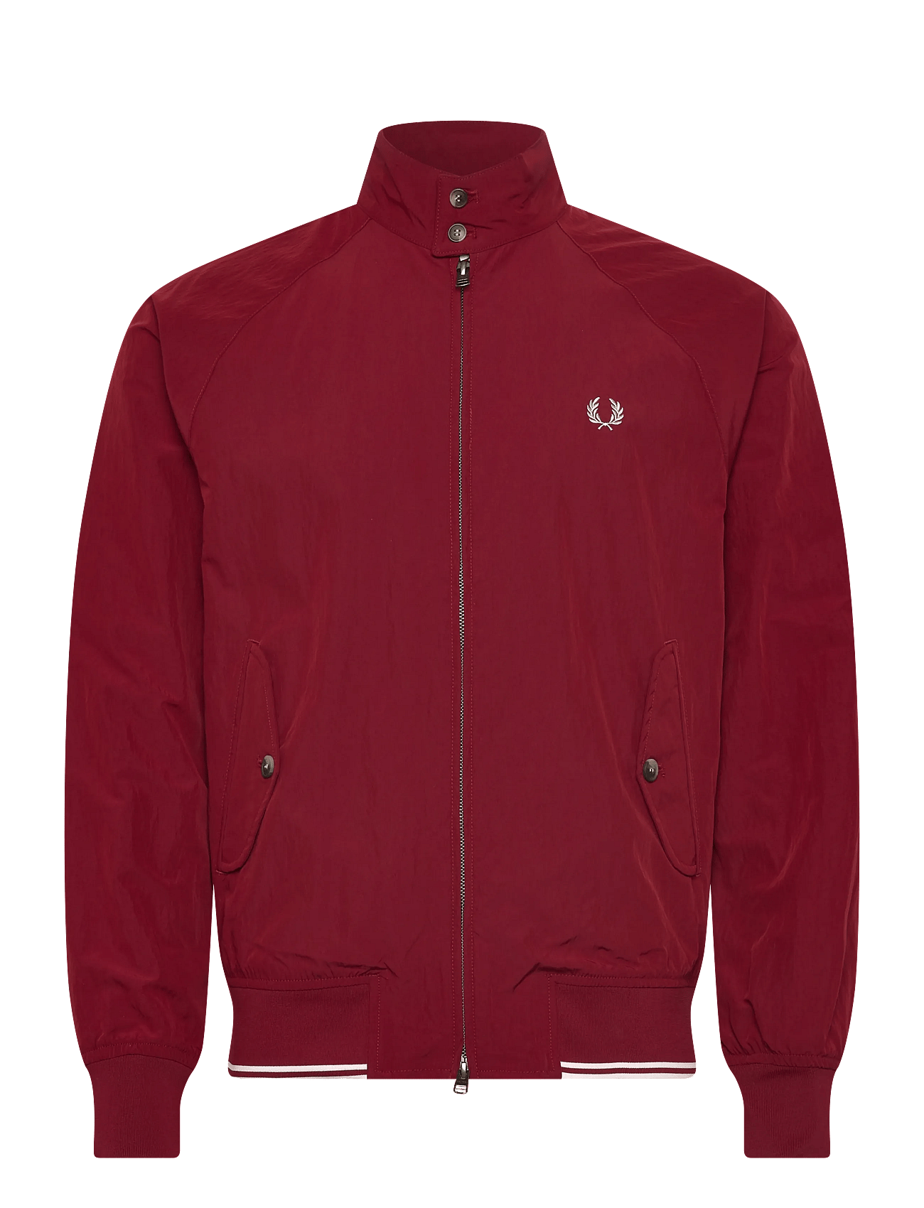 Fred Perry Crinkle Harrington Jkt - Burgundy - XL