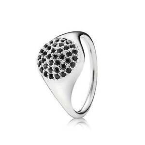 PANDORA - Ring Svarta Stenar Pavé