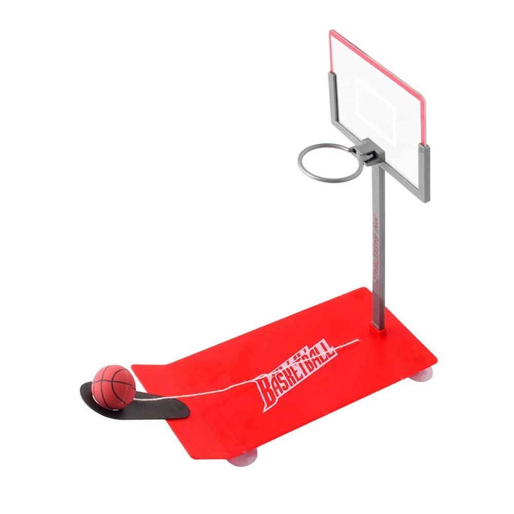 Mini basketstativ leksak hopfällbar korgställning bollspel pedagogisk leksak - Röd