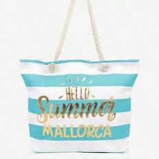 Summer Beach Bag, Large Capacity Handbag, Daily Women&#39;s Bag With Multiple Pockets, Suitable For Clothing Shopping, Travel, Storage, Vacation, Large Ca - Teal Blue