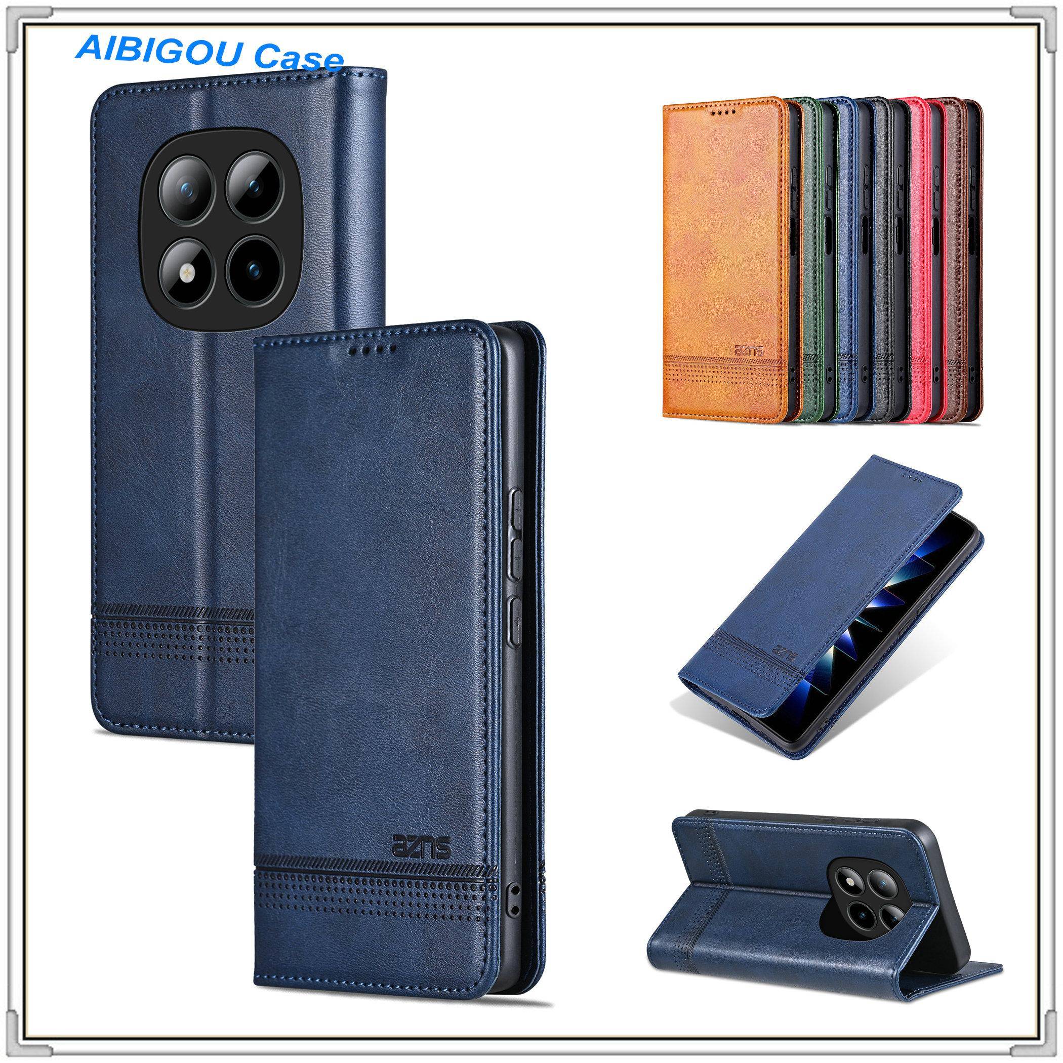 Redmi Note 15 PRO PLUS 5G Lyxigt Läderfodral Retro Plånboksbok Magnetiskt Flip Heltäckande För Xiaomi Redmi Note 15 PRO+ Telefonväskor blå