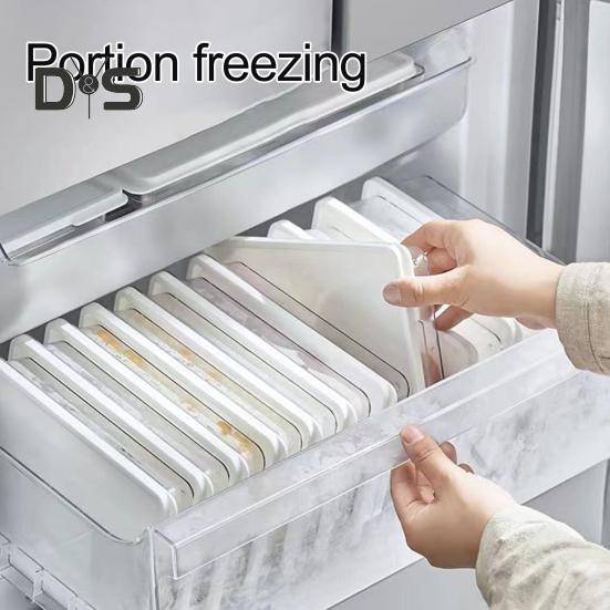 Matförvaringslåda Stapelbar Frys Kylskåpsorganisatör med Lock Frostskydd Återanvändbara Matbehållare för Veckans Måltidsförberedelser Örtförvaring
