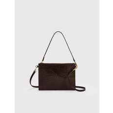 Buonarroti Walnut Printed Lizard/Leather Pouch - One Size (One Size)