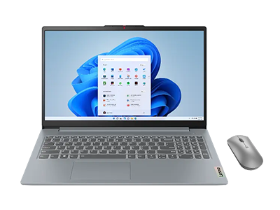 Lenovo IdeaPad Slim 3i 15 i3-8GB-128GB + Mouse 13. Gen Intel® Core i3-1315U-processor E-cores op til 3,30 GHz P-cores op til 4,50 GHz, Windows 11 Home in S mode 64, 128 GB UFS 3.1