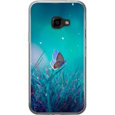 Samsung Galaxy Xcover 4 Gennemsigtigt Telefoncover Blå fjäril