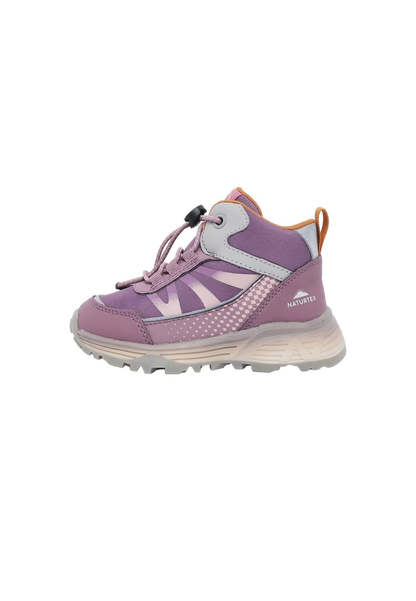 NATURINO Sneaker 'DRYFORCE' ljusgrå / orkidé / gammalrosa