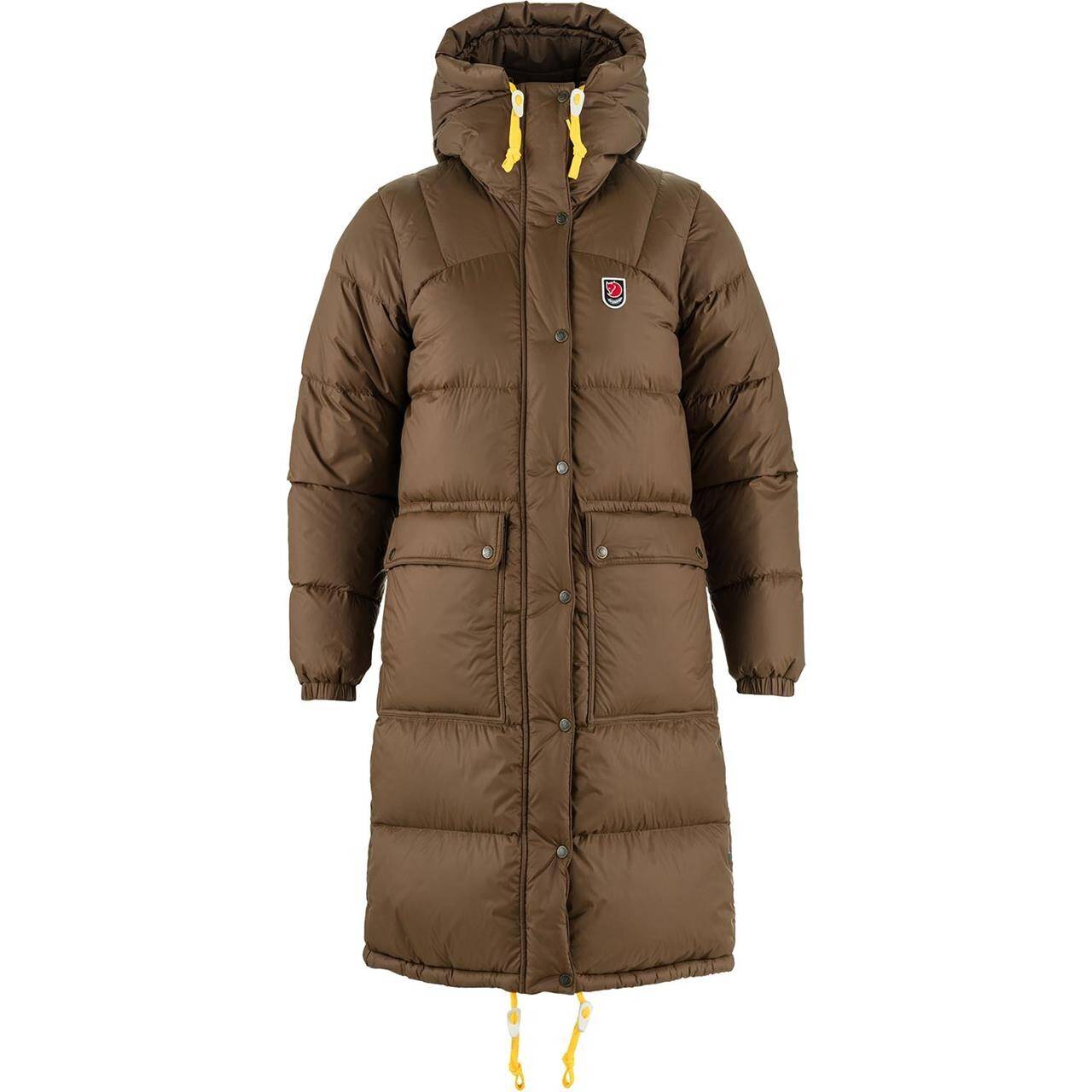 Fjällräven Womens Expedition Long Down Parka (Brun (BLACK OAK/294) Large).