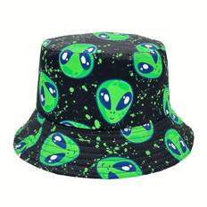 TEMU 1pc Pattern Hat, Unisex Double-sided Sun Hat, Men' Accessory, () ,