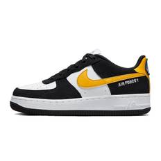Nike Air Force 1 LV8 GS Black White Dark Sulfur Kids Sneakers DH9597-002 36