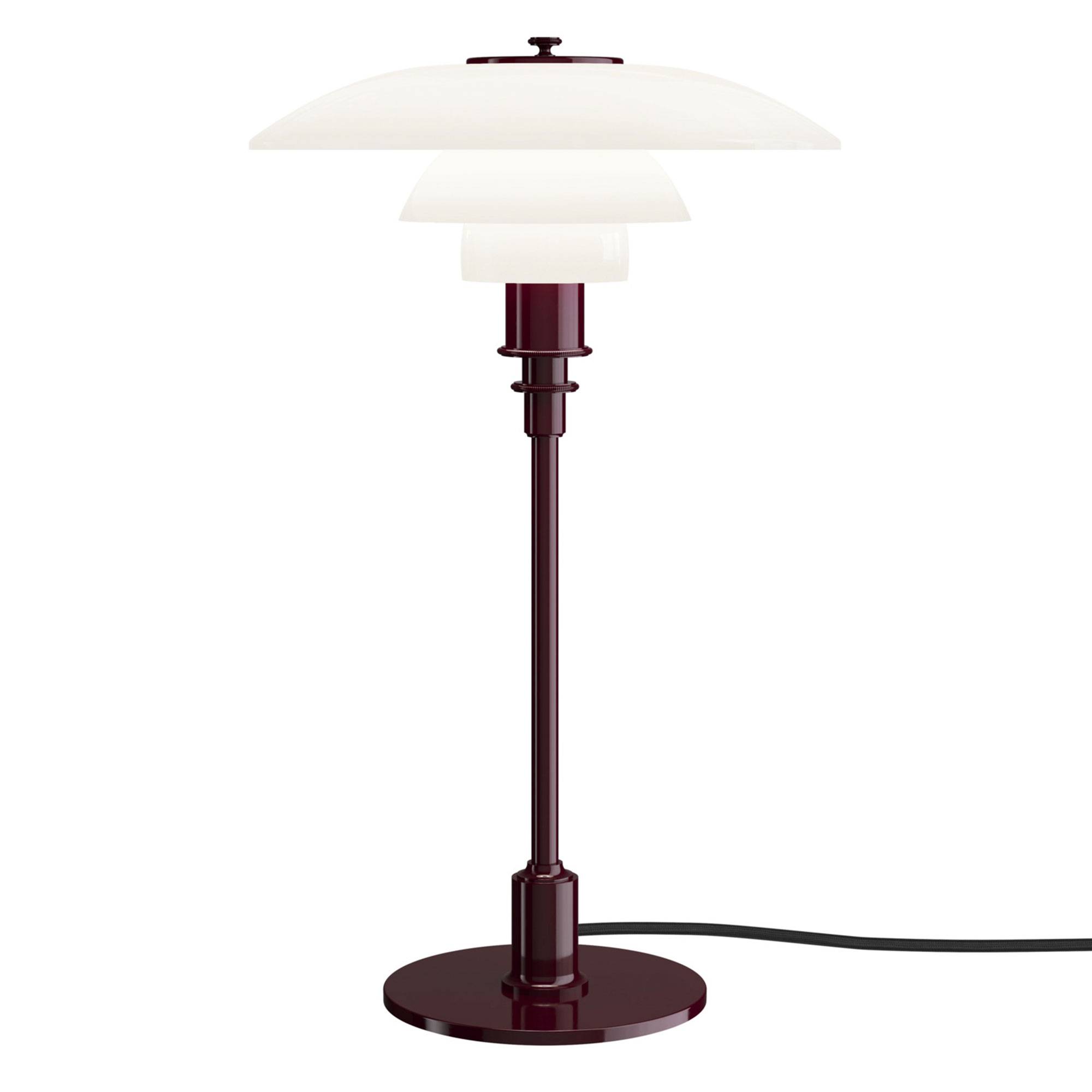 Louis Poulsen PH 3/2 Bordlampe af Poul Henningsen - Aluminiumsstel Glossy Burgundy.
