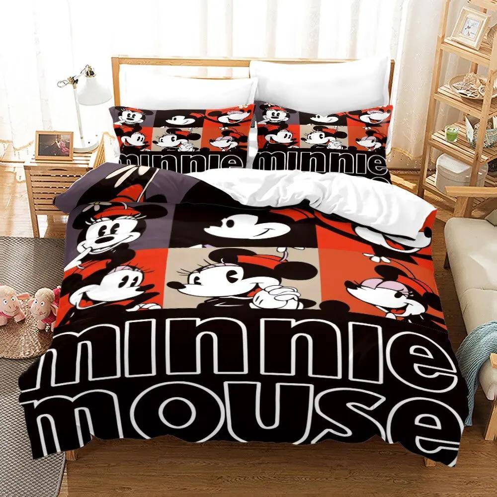 Påslakan med motiv av Mickey Mouse och Minnie Mouse, 200 x 230 cm