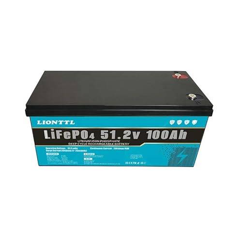 Langlebige Batterien,LiFePO4 Akku 48V(51.2V) 100 Ah LiFePO4 Batterie, 5000+ Deep Cycle, wiederaufladbarer Lithium Ionen Phosphat Akku mit BMS, Wird in Energiespeichersystemen.