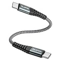 ZKAPOR USB C till USB C-kabel Kort 30CM