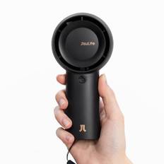 JISULIFE Tragbarer Handheld-Turbo-Ventilator [18 Stunden maximale Kühlzeit], 6000mAh USB wiederaufladbarer, batteriebetriebener, kleiner Taschenventilator mit 5 Geschwindigkeiten für Reisen - Schwarz