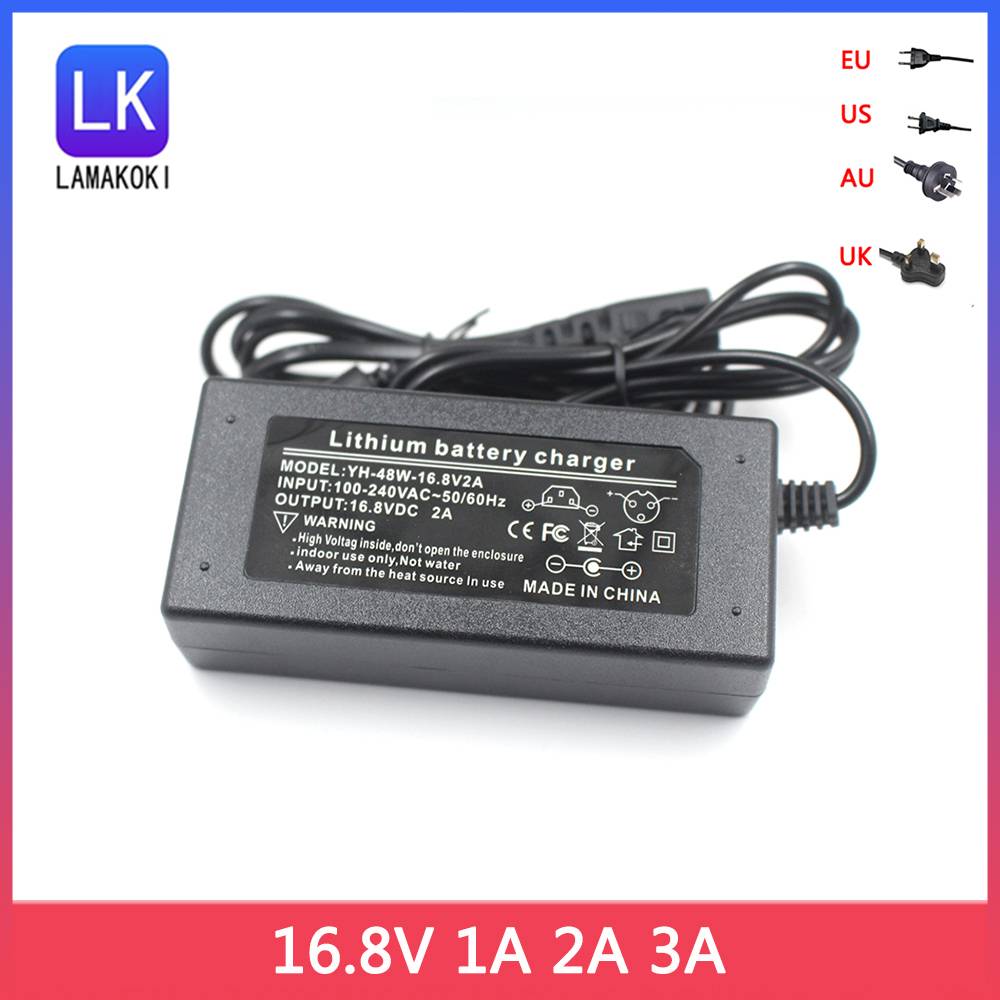 16.8V 1A 2A 3A Intelligence Lithium Li-ion for 4 Series 18650 Battery Pack Standard BatterySmart Charger