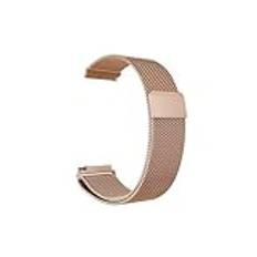 18 mm 20 mm 22 mm metallrem passform for Garmin Vivoactive 3 4 4s Band Watch passform for Venu 2 2s 3s SQ Forerunner 645 Armband Milanese Loop (Color : Rose Gold, Size : 20mm)