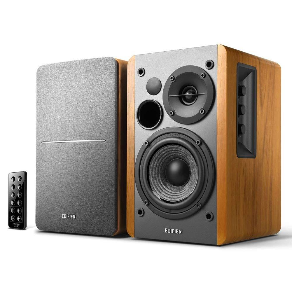 Edifier R1280DB Speaker Bluetooth Active Powered Precision Remote Theater 42W wooden brown V5.1 Built-in Amplifier, Bookshelf, 4-inch Woofer,