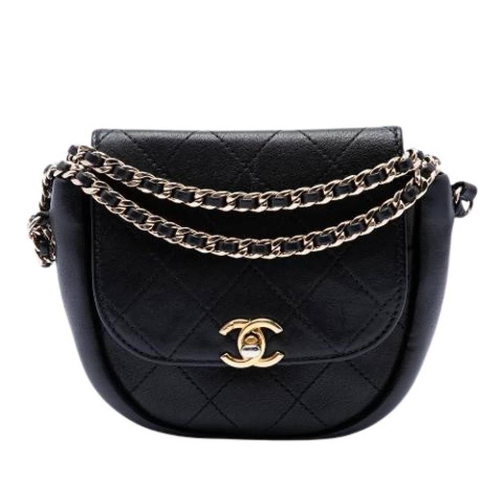 Chanel Vintage Pre-owned Mini Skuldertaske - Vintage - Dame - Sort - ONE SIZE - Uld
