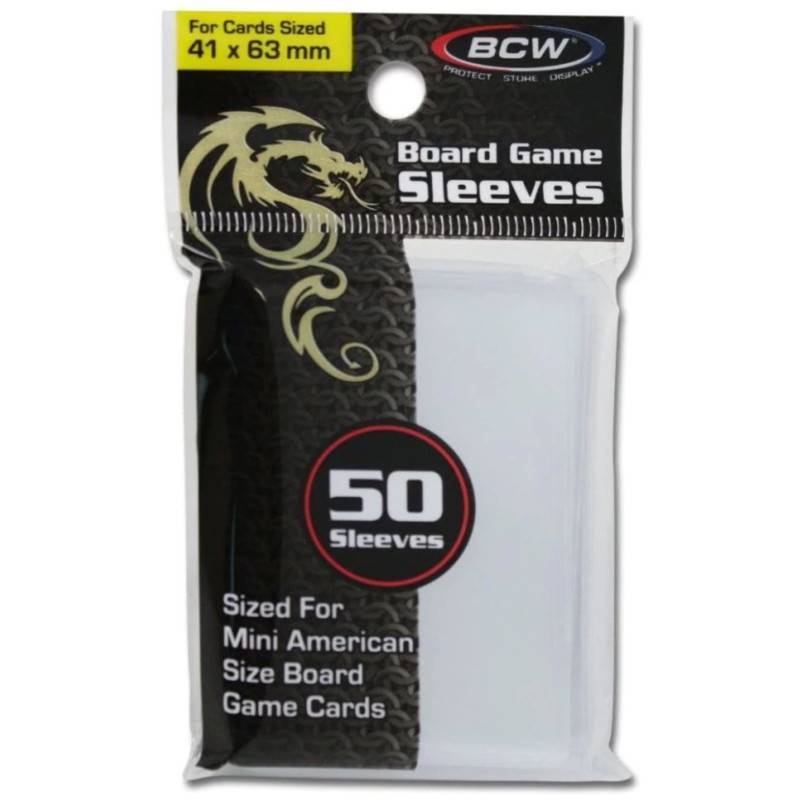 BCW Board Game Sleeves - Mini American (41MM x 63MM)