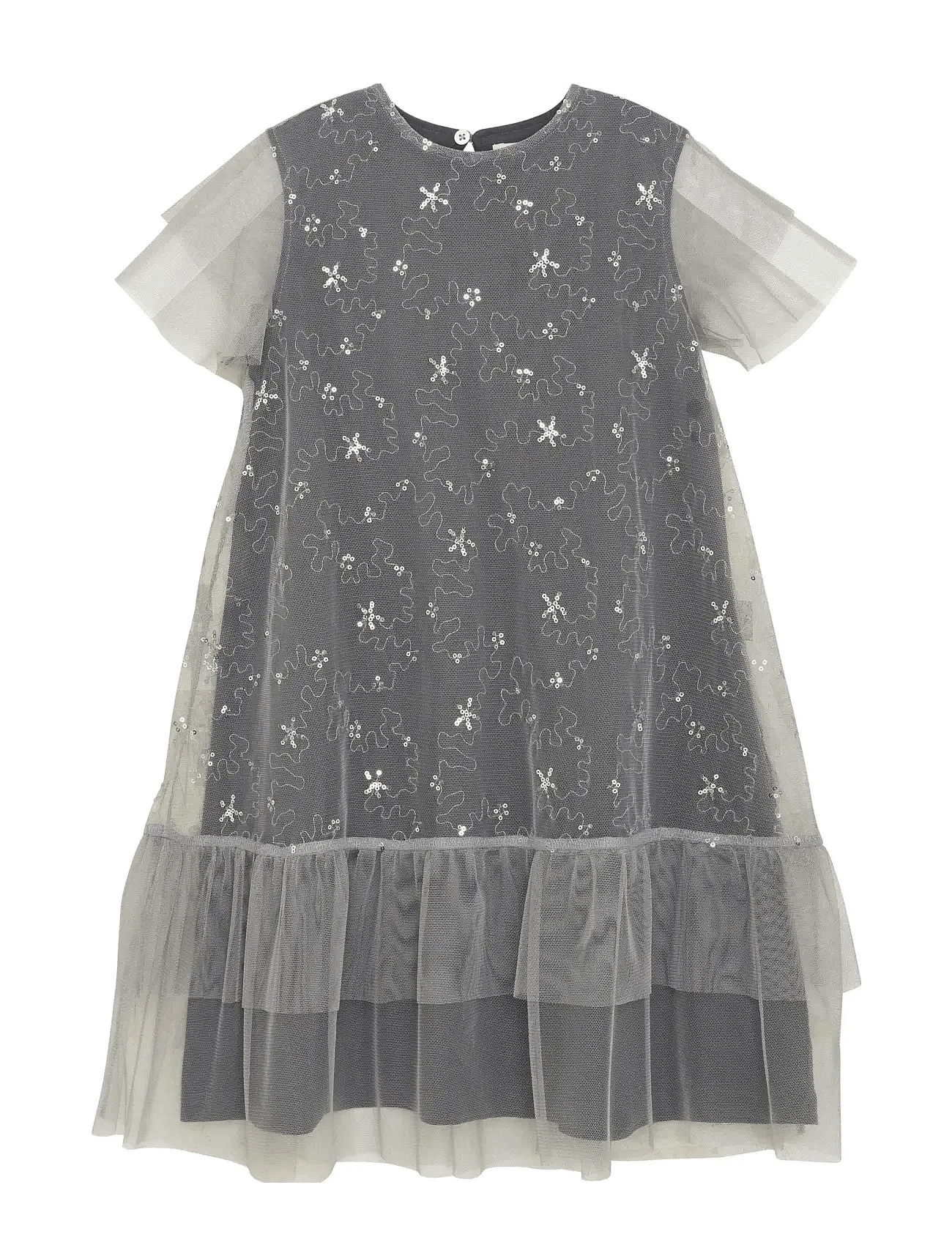 Creamie Dress Sequins Mesh - Grey - 122