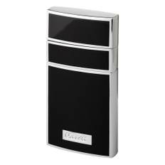 Caseti Milano jet lighter i krom og sort