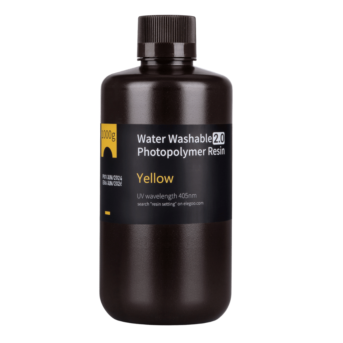 Elegoo Water-Washable Resin V2.0 - 1 kg - Yellow.