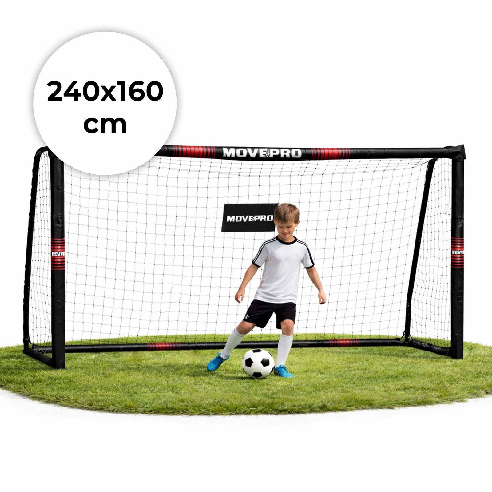 Fodboldmål med net – stålramme, 240x160 cm