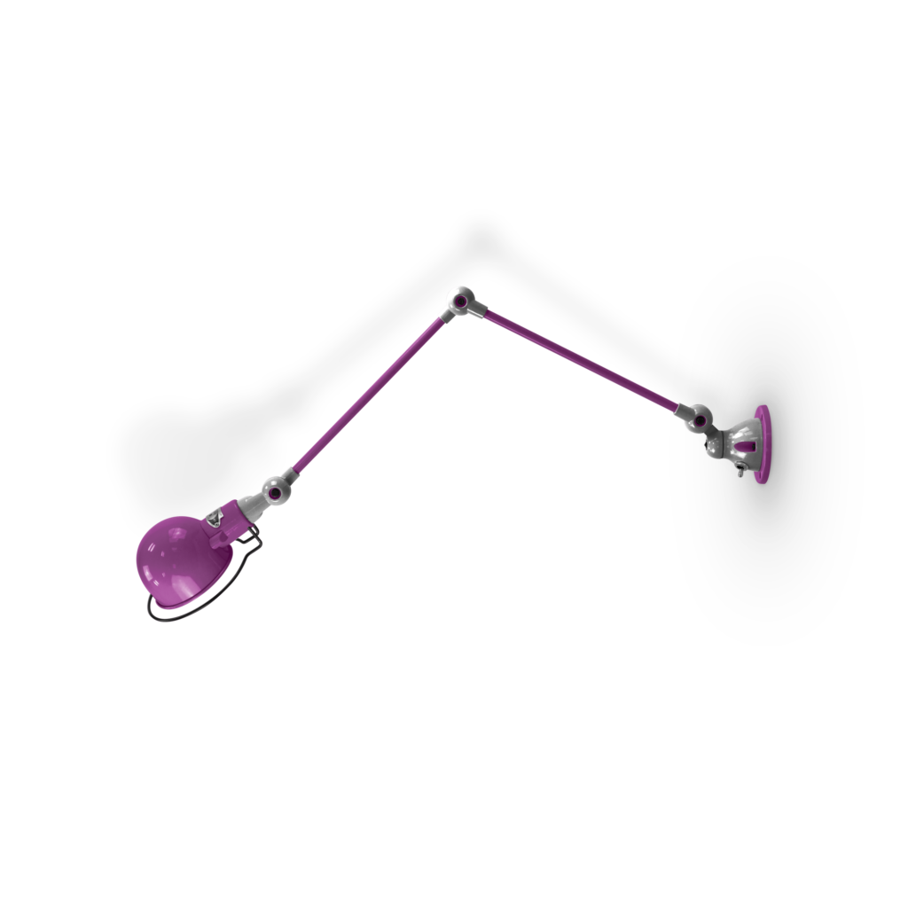 Signal SI331 væglampe fra Jieldé - Violet Fuchsia / Poleret/blank